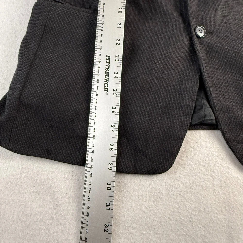 Luca Savoni Men's Charcoal Gray Textured Two Button Blazer Jacket Made in Italy